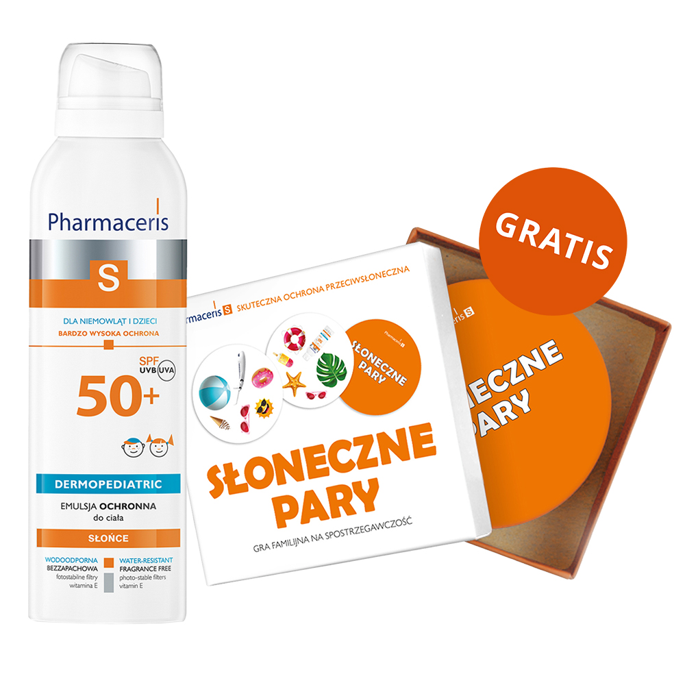 Pharmaceris S emulsja ochronna dla niemowląt i dzieci SPF 50+ 150 ml + Dobble gra familijna gratis