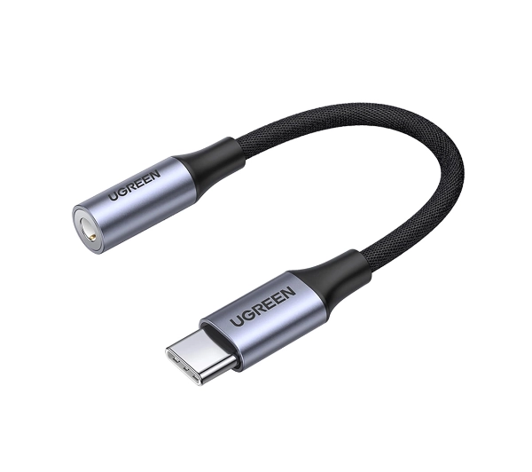 UGREEN AV161 do słuchawek USB-C / mini jack 3,5 mm 10 cm Szary