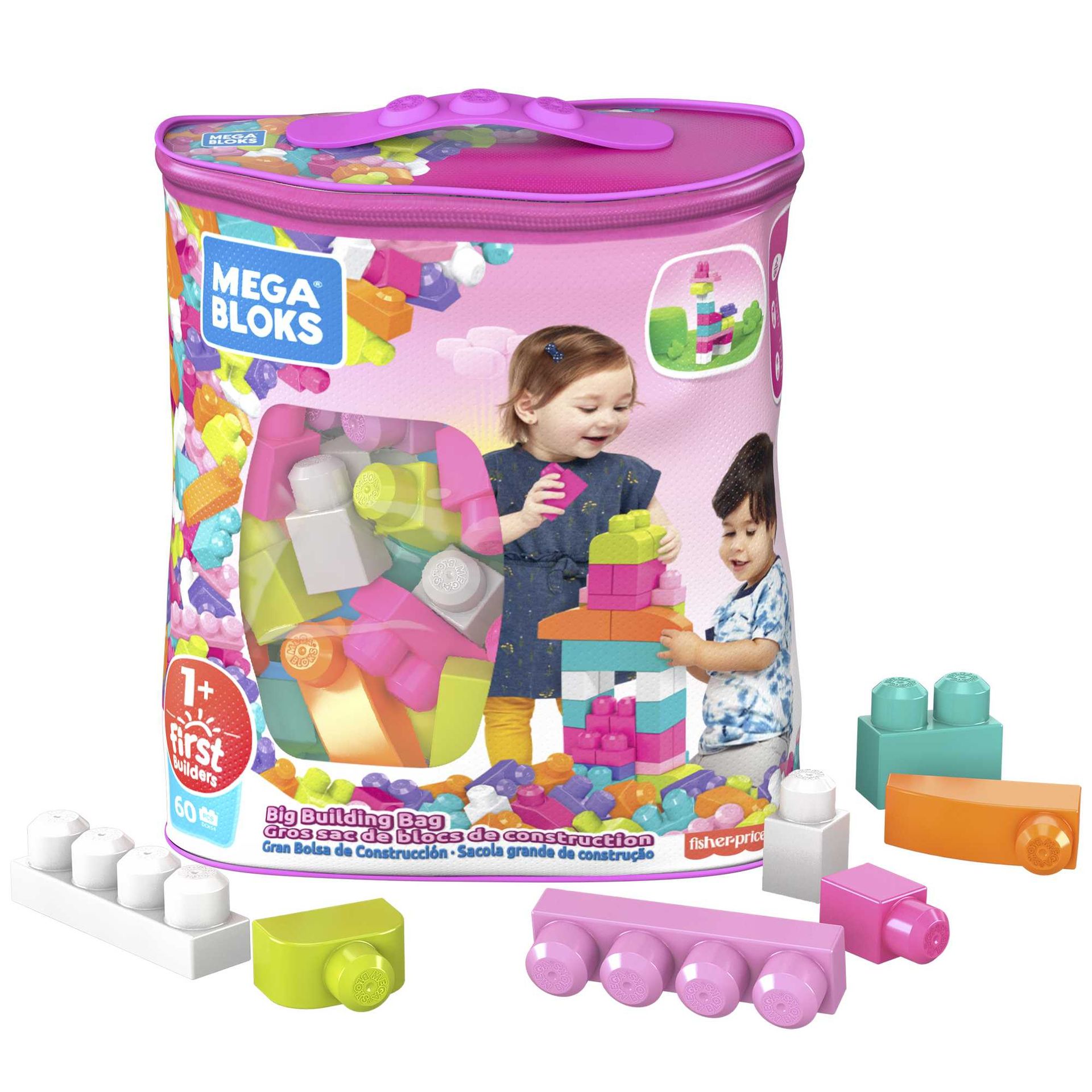 Fisher Price Mega Bloks 60 el. Torba różowa - Lee Child