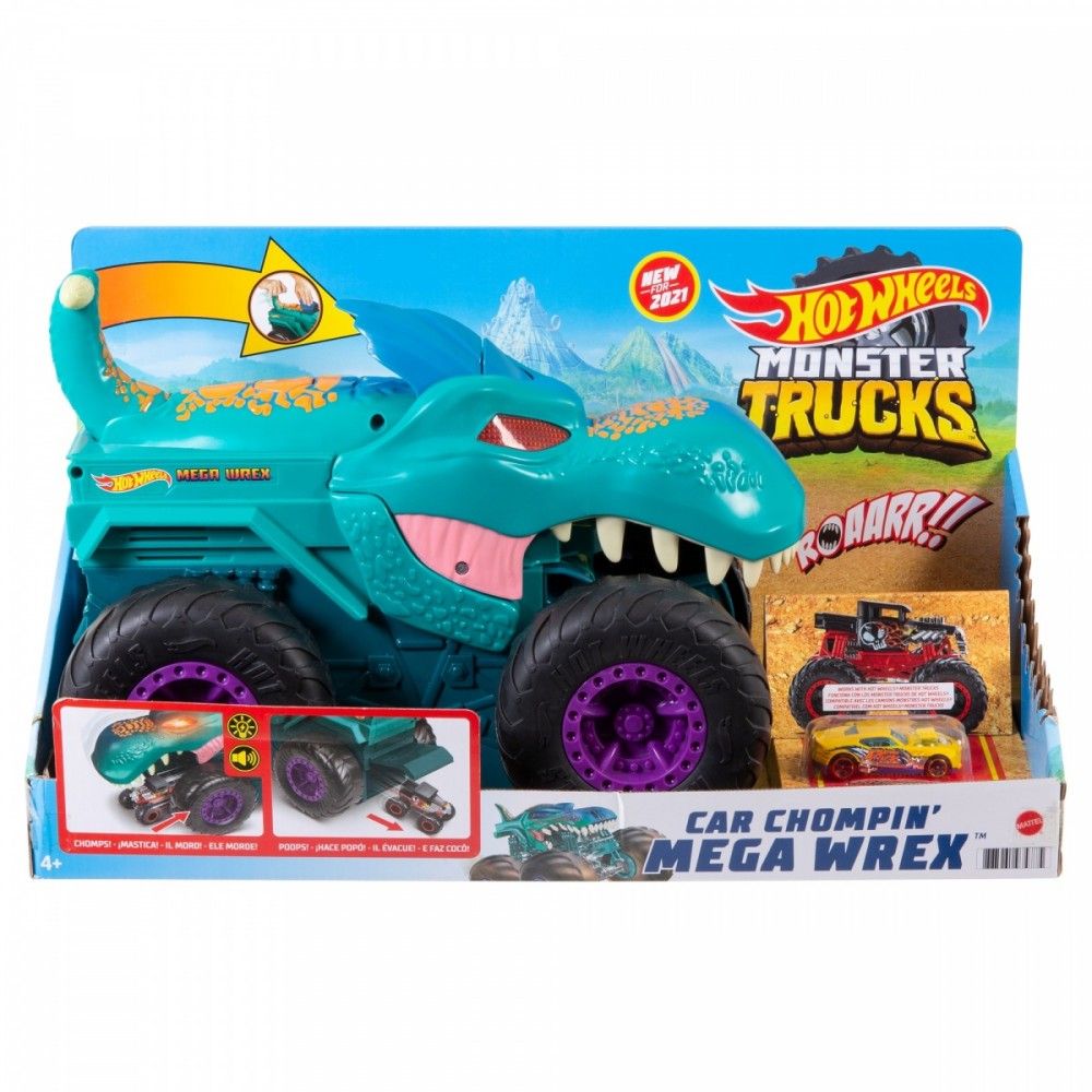 Hot Wheels Monster Trucks Pożeracz aut Mega Wrex Gyl13 - model lub pojazd