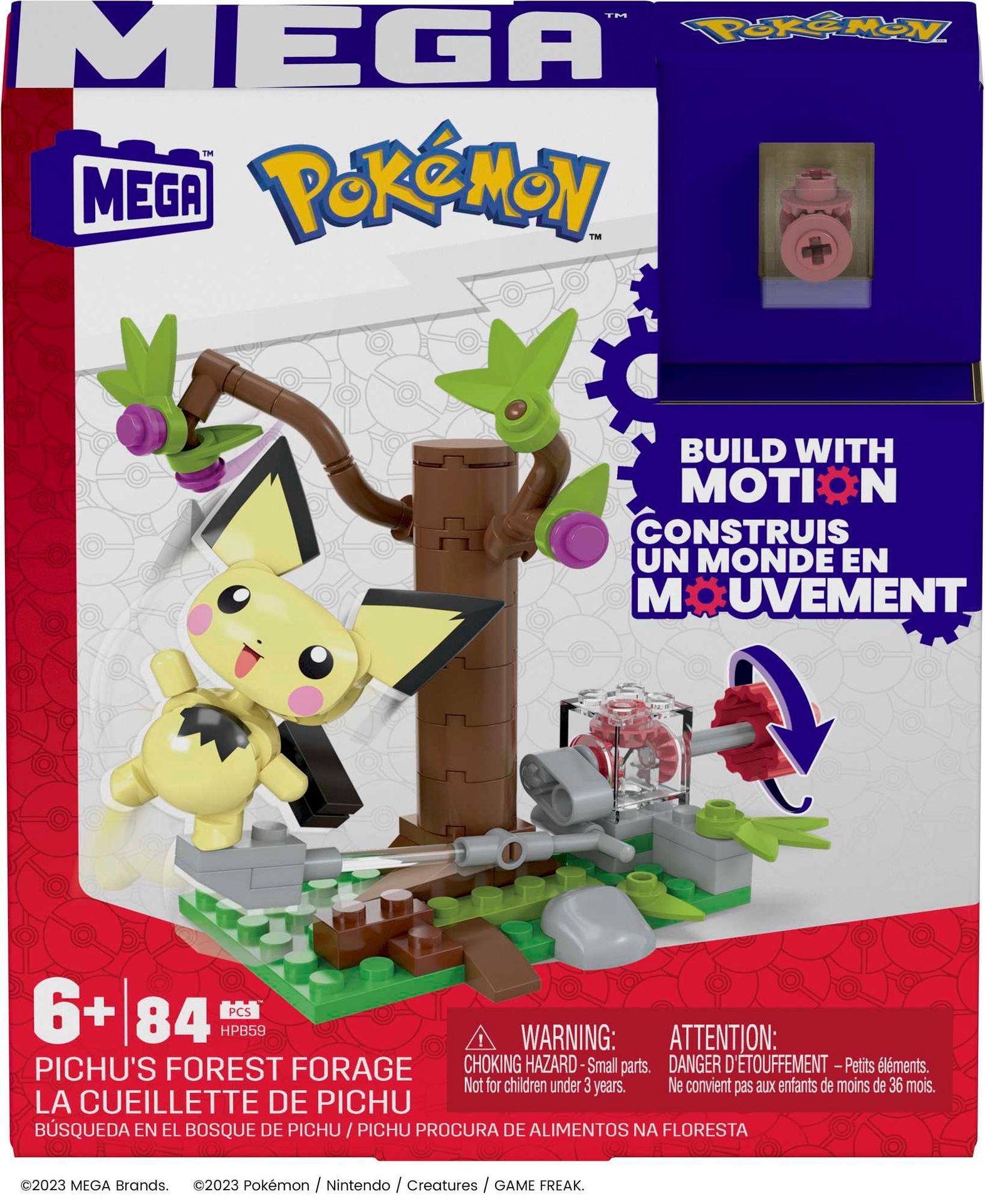 Mega Pokmon Leśna przygoda Pichu Zestaw klocków Hpb59