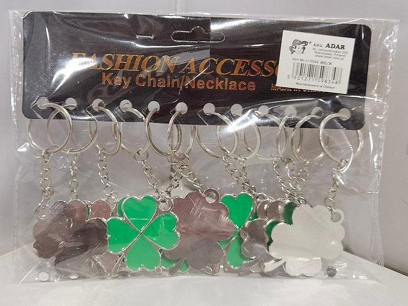 Brelok czterolistna Koniczyna 12szt