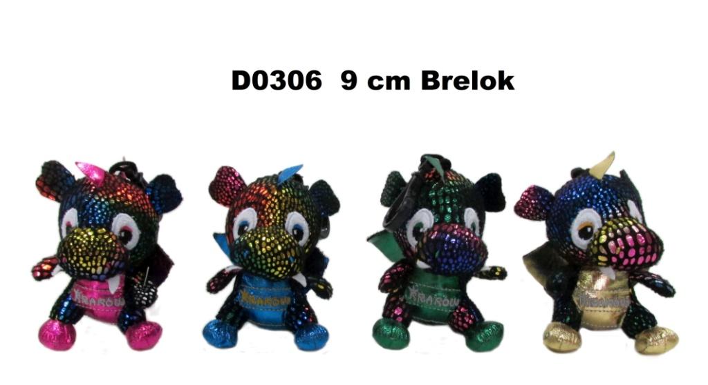 Brelok smok Kraków 9cm Mix