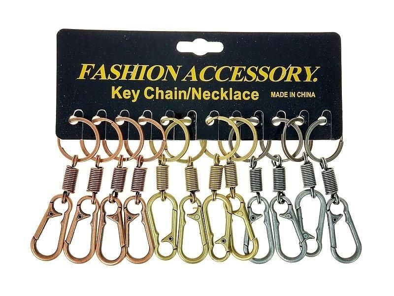 Brelok metalowy karabińczyk 12szt