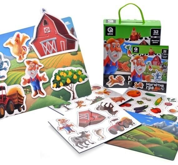 Gra magnetyczna Farm 32 magnesy tablica - zabawka