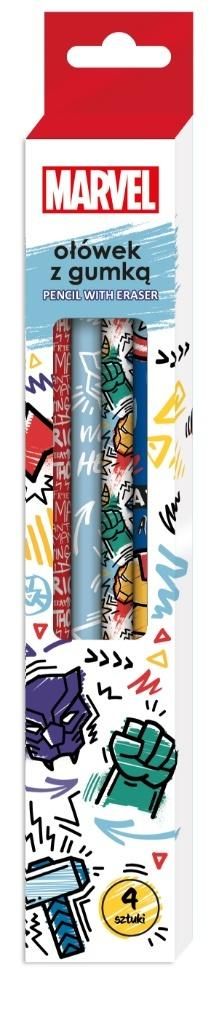 Ołówek z gumką Avengers 4szt