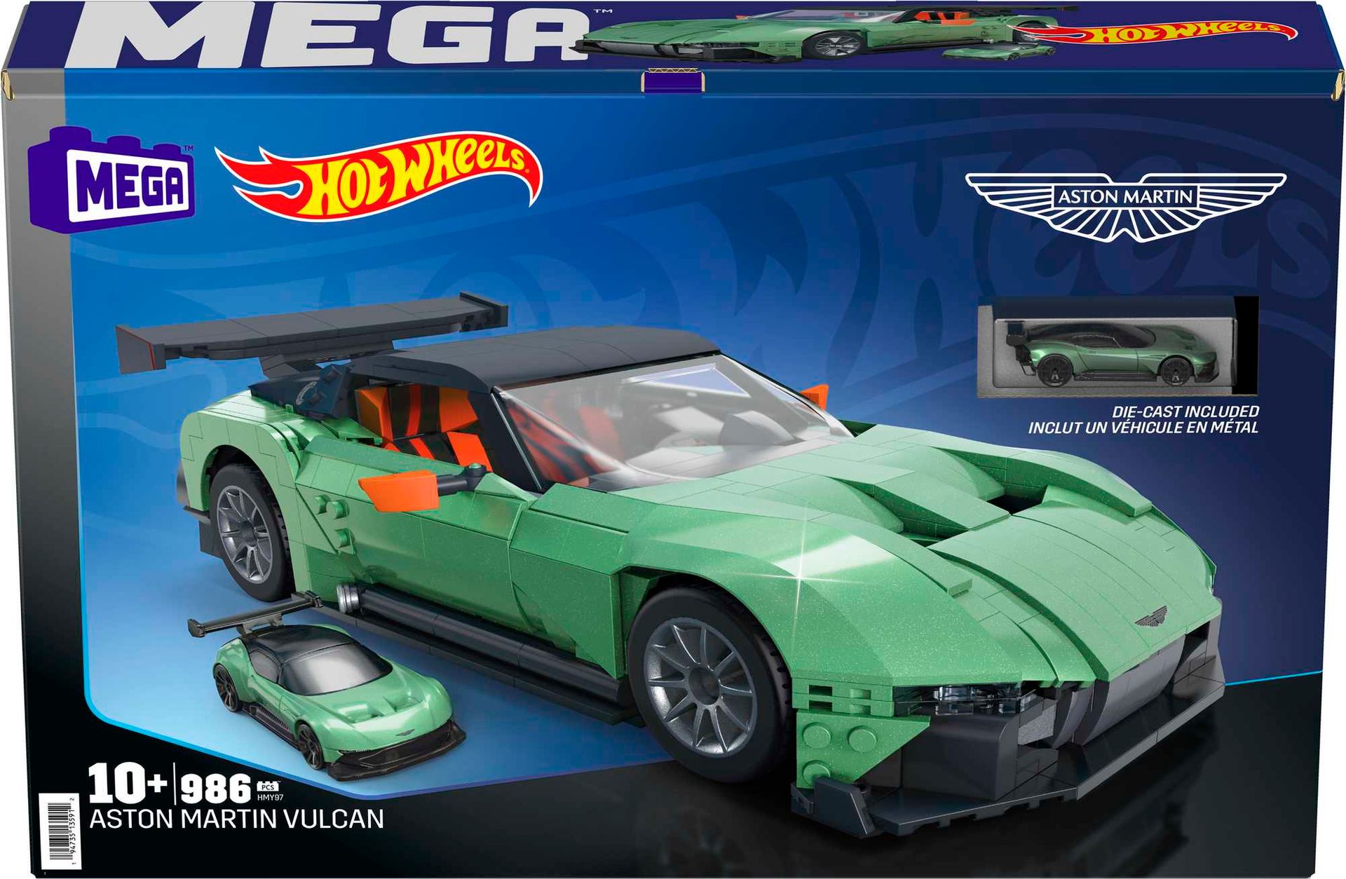Mega Hot Wheels Aston Martin Vulcan Kolekcjonerski zestaw klocków Hmy97