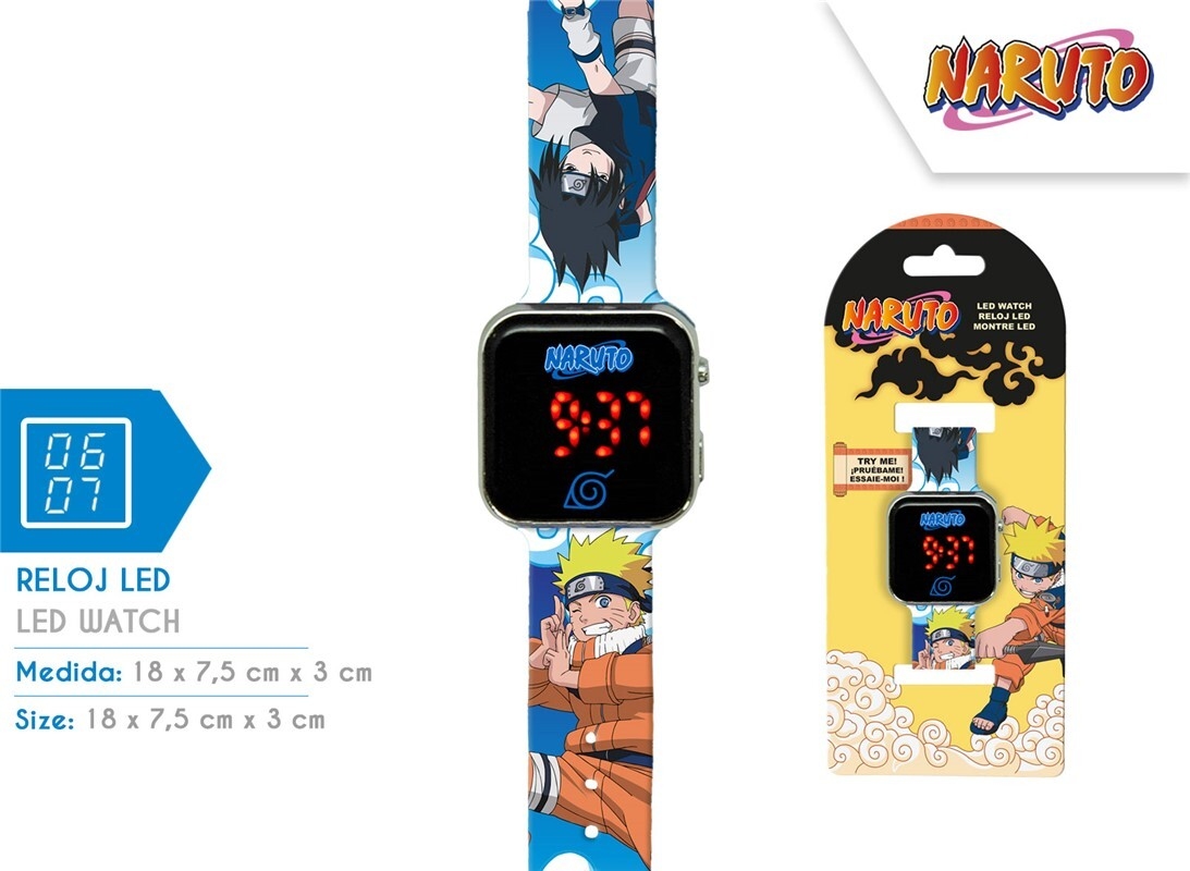 Zegarek Led z kalendarzem Naruto Na00001