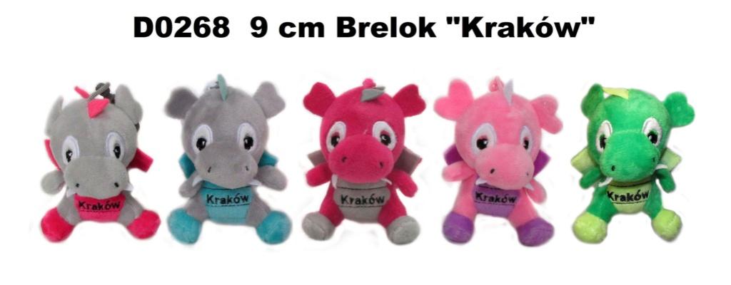 Brelok smok Kraków 9cm Mix