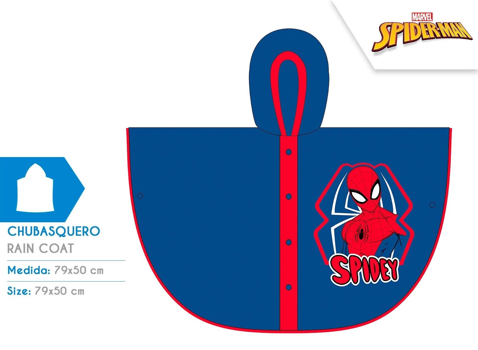 Poncho przeciwdeszczowe Spiderman M06510 - ubranie
