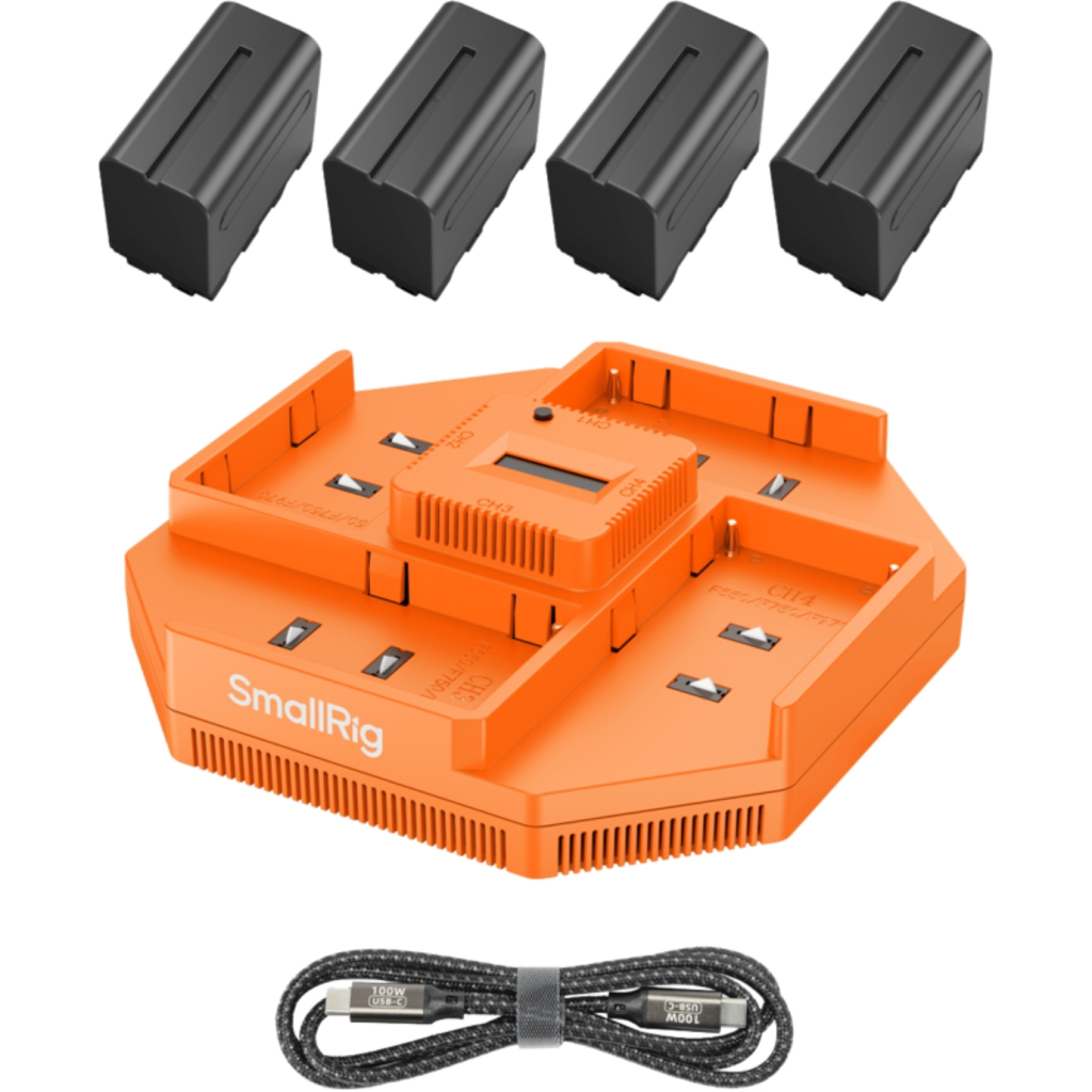Smallrig Zestaw akumulatorów 4szt NP-F970 z ładowarką [4834]