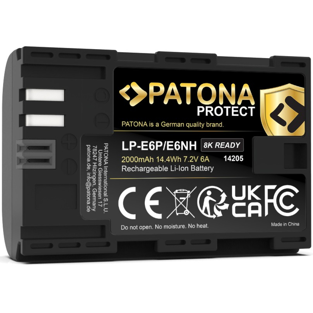 Patona Protect do Canon LP-E6P do EOS R5 Mark II 8K-ready 6A