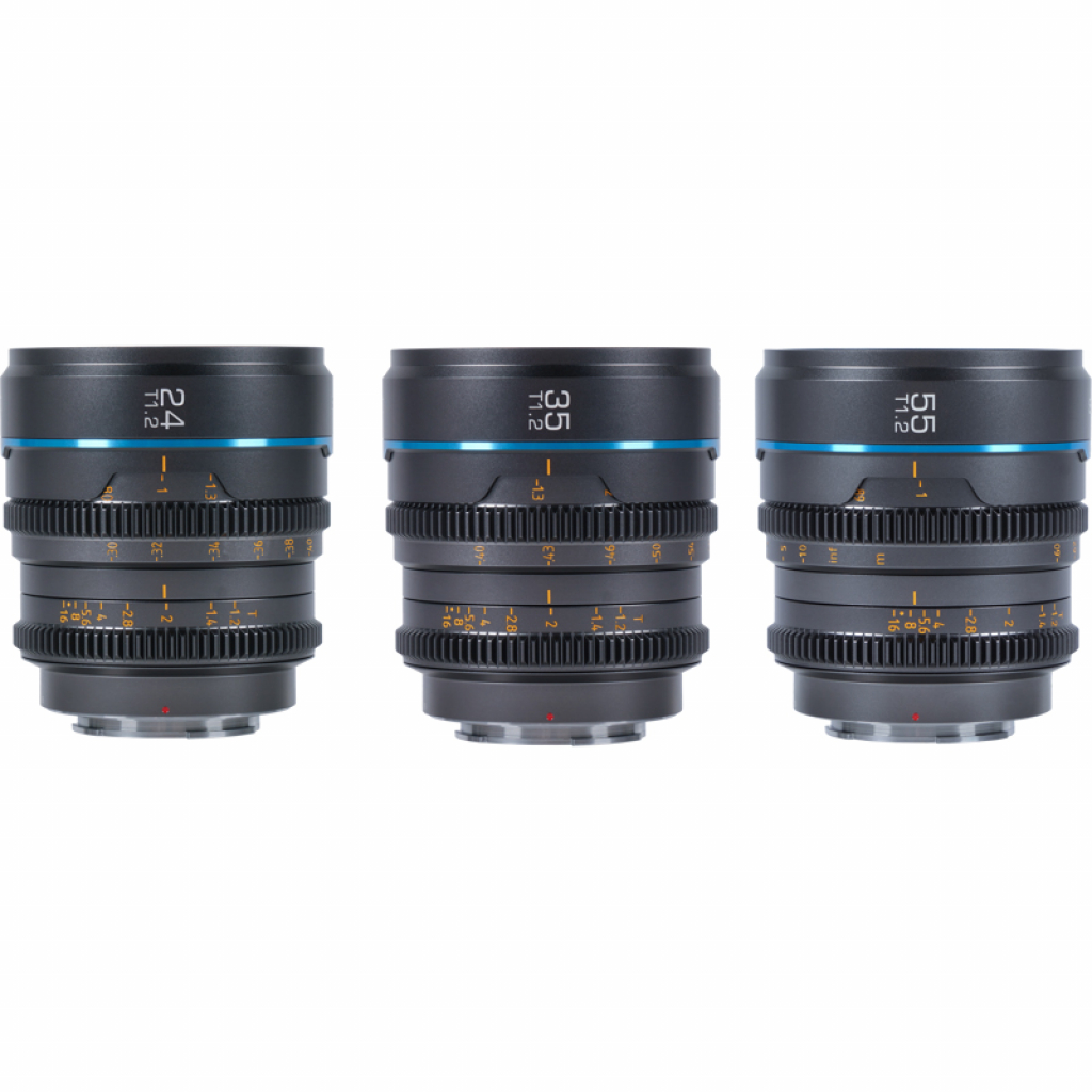 Sirui Zestaw obiektywów Cine Nightwalker S35 24/35/55mm T1.2 RF-Mount Metal Grey