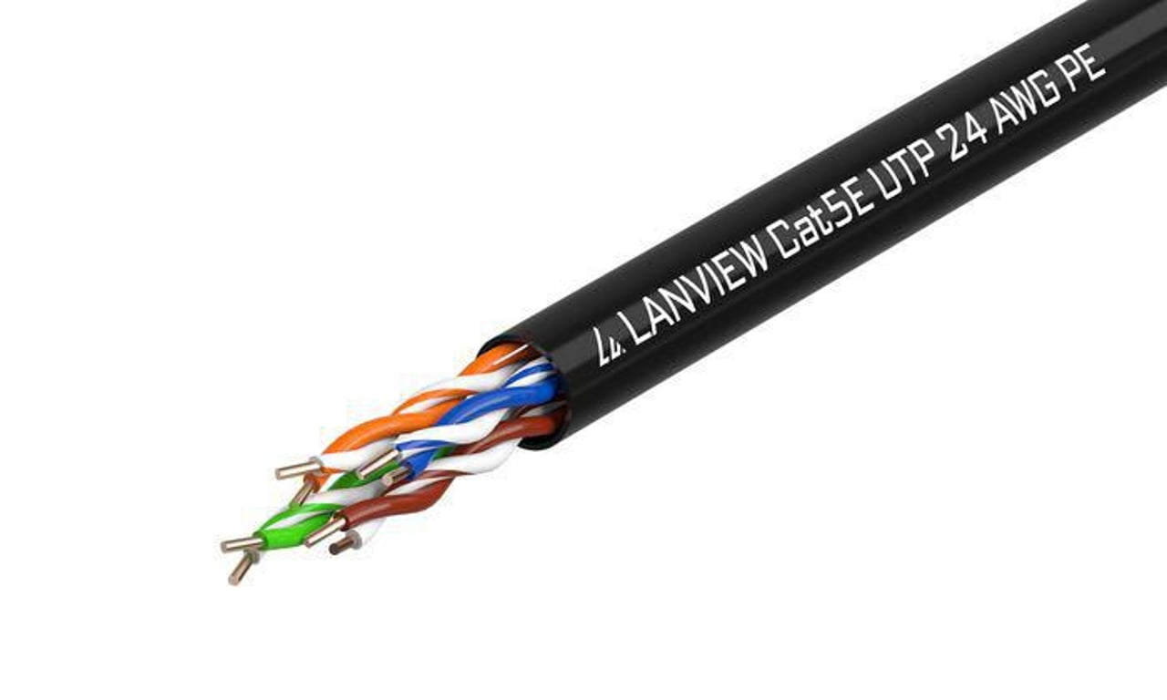 Lanview LVN122149 kabel sieciowy Czarny 305 m Cat5e U/UTP (UTP) LVN122149 LVN122149
