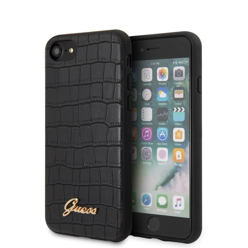 Guess Croco Case - Etui iPhone SE 2020 / 8 / 7 Black