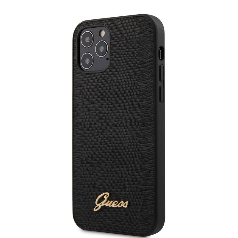 Guess Lizard - Etui iPhone 12 / iPhone 12 Pro czarny