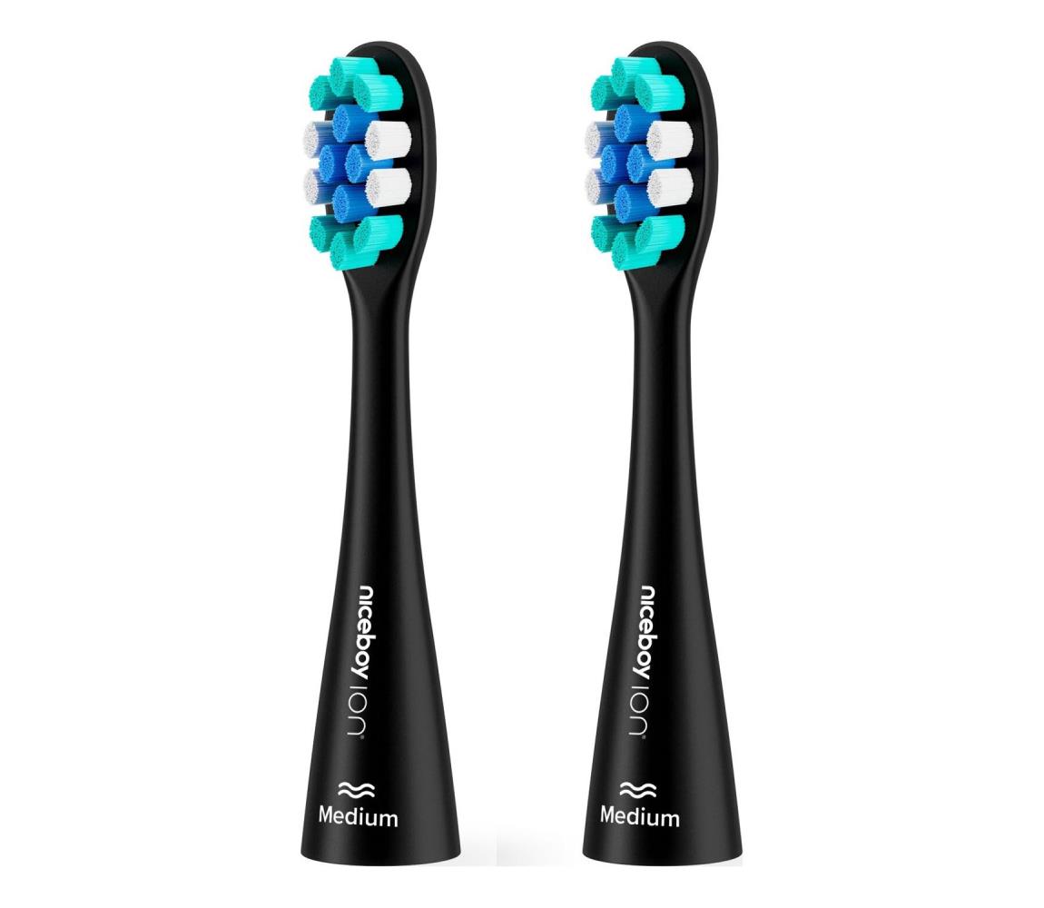 Niceboy końcówka do szczoteczki Sonic Medium black 2 szt