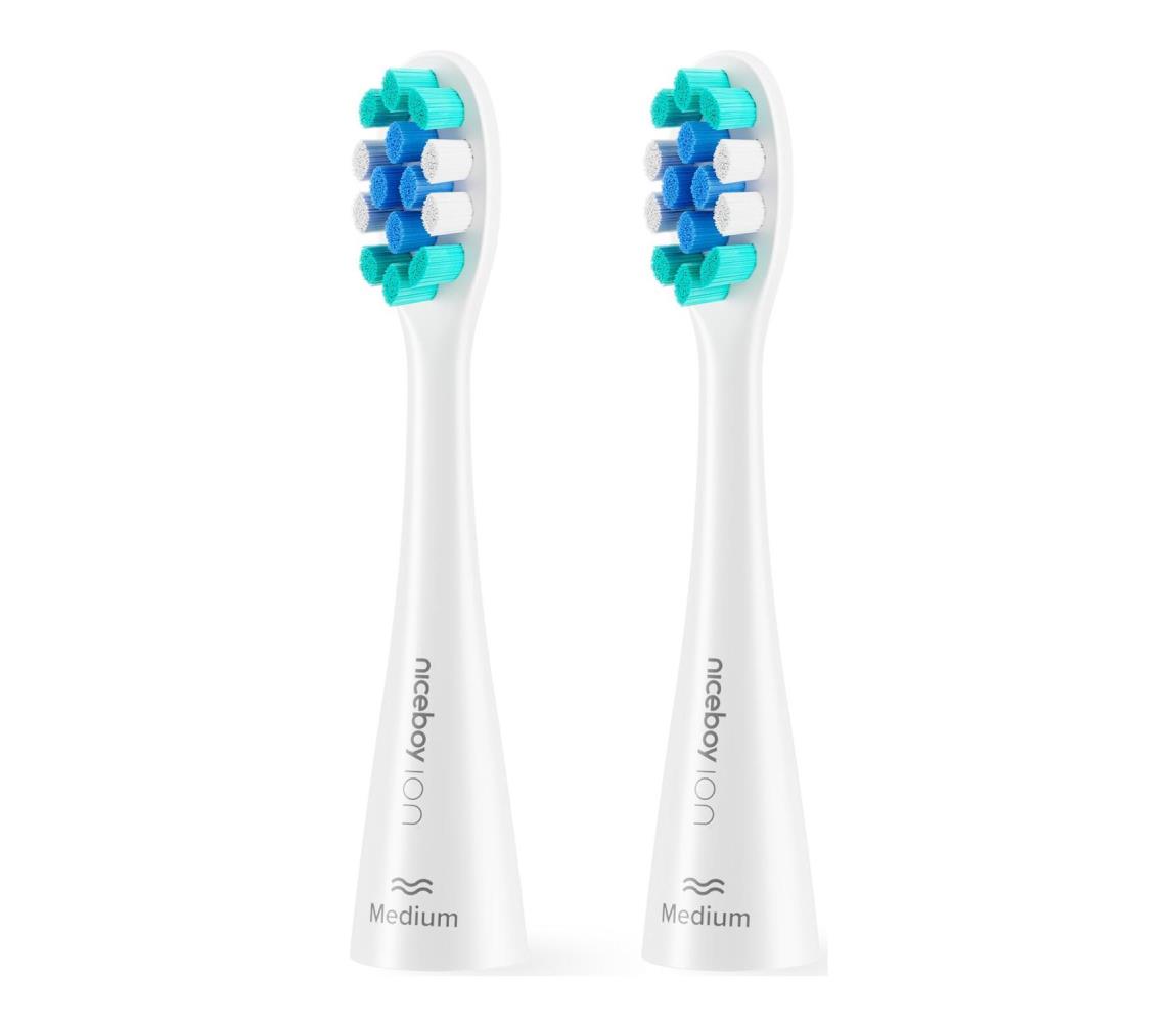 Niceboy końcówka do szczoteczki Sonic Medium white 2 szt