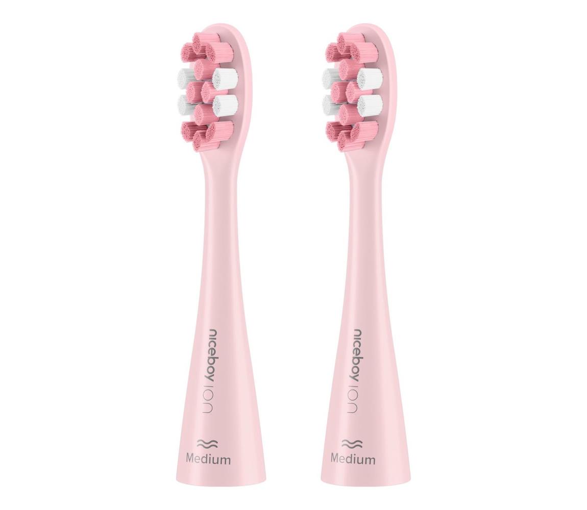 Niceboy Głowice wymienne ION Sonic Medium pink 2szt. Różowa