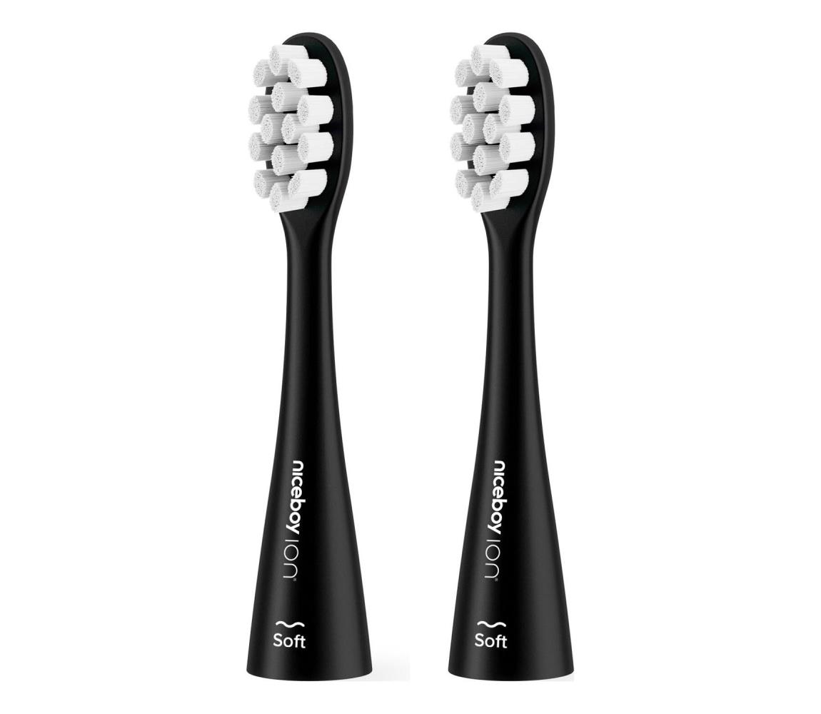 Niceboy końcówka do szczoteczki Sonic Soft black 2 szt