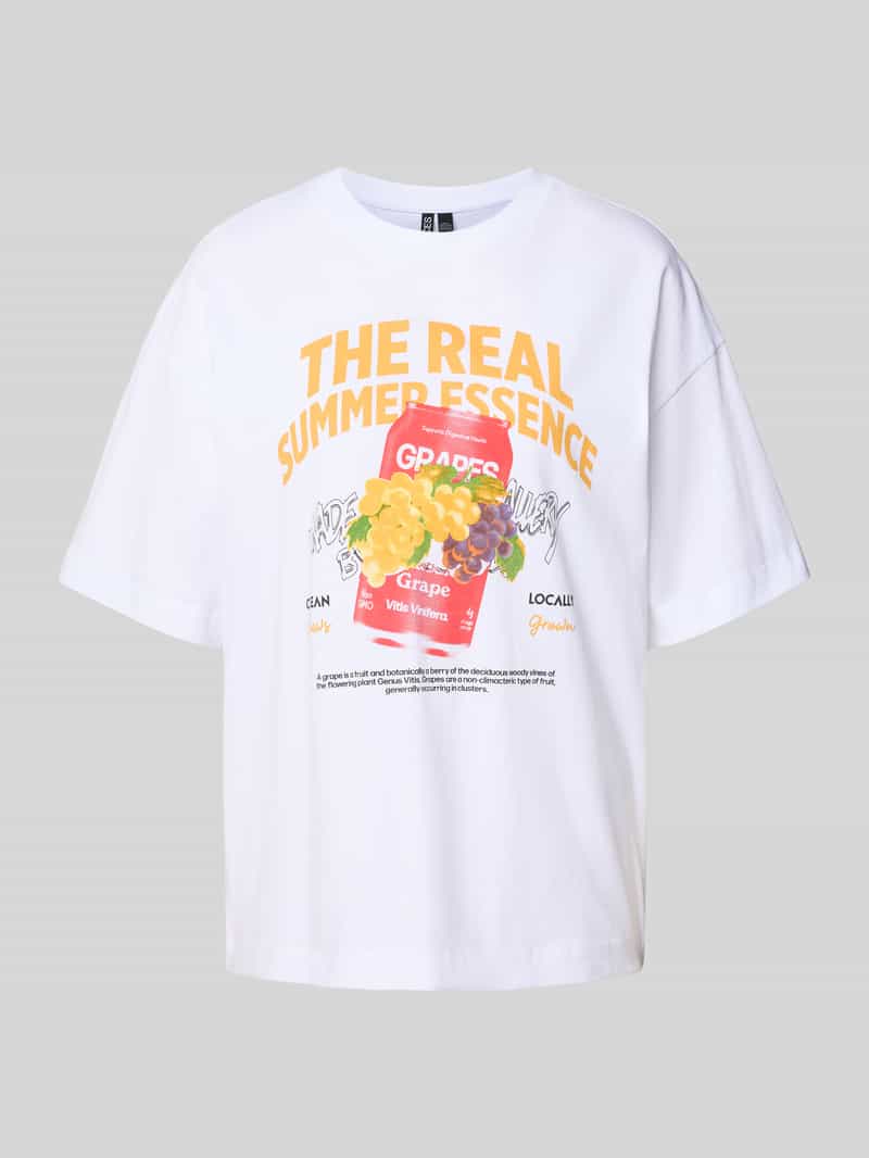 T-shirt o kroju relaxed fit z czystej bawełny model ‘CLAUDE’