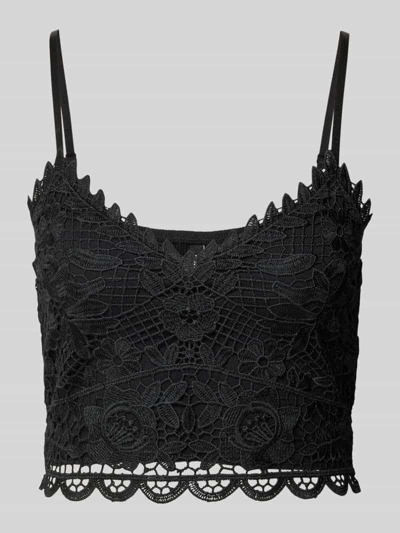 Top krótki o kroju regular fit z mieszanki wiskozy model ‘HONEY’