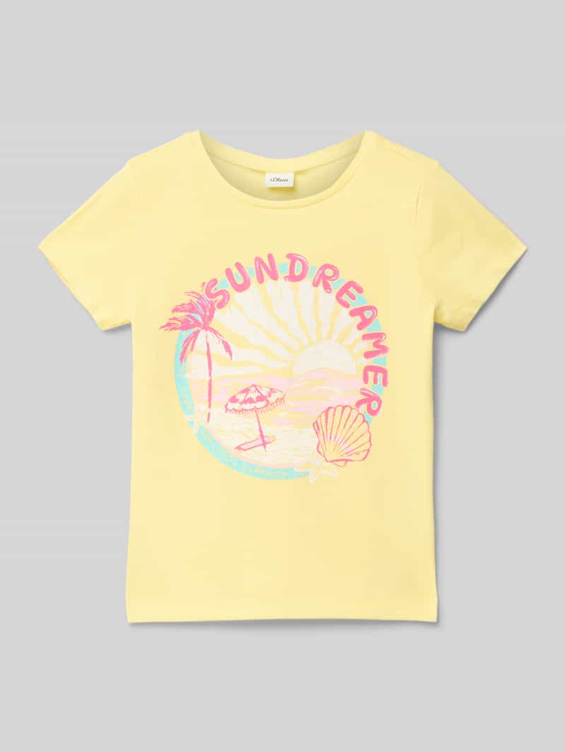 T-shirt o luźnym kroju z czystej bawełny