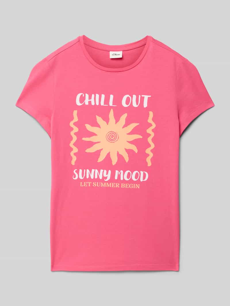 T-shirt o luźnym kroju z czystej bawełny