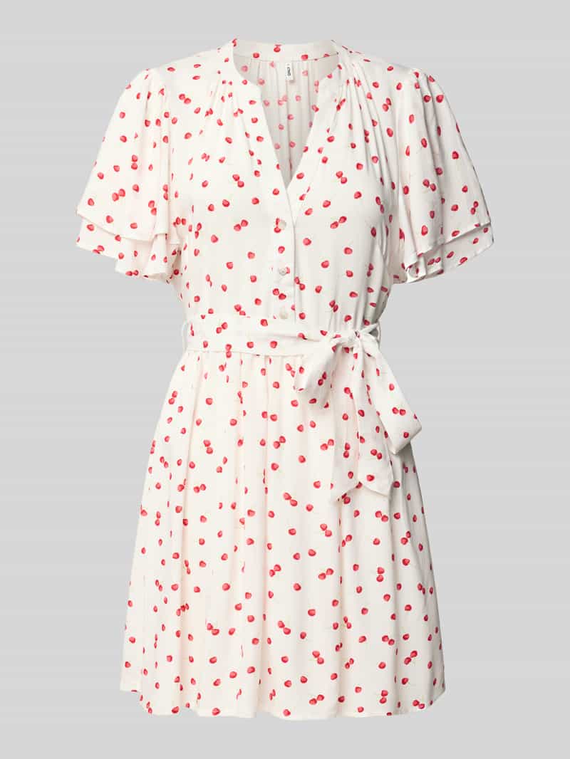 Sukienka mini taliowana z wiązanym paskiem model ‘NOVA’