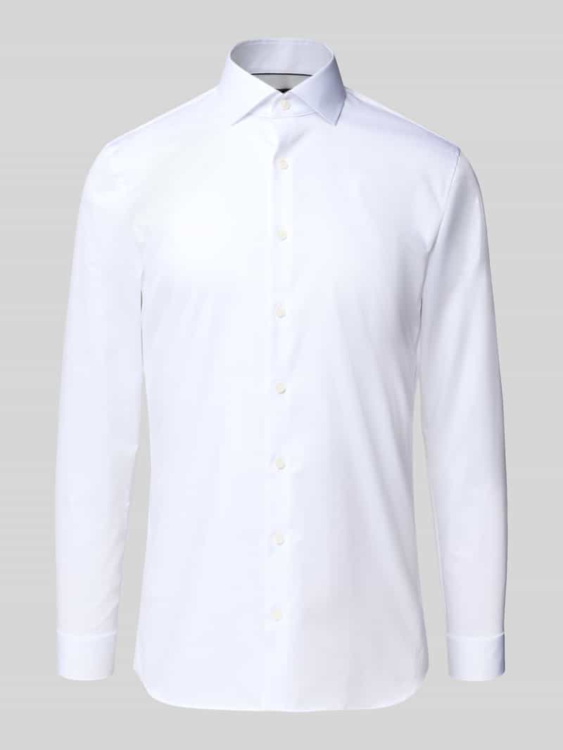 Koszula biznesowa o kroju super slim fit z listwą guzikową