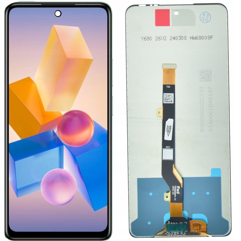 Nowy Ekran Lcd Infinix Hot 40 Pro X6837 Z Dotykiem