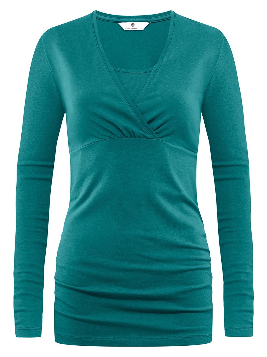 Damska tunika ciążowa turkusowa Bellybutton Maternity, r.S