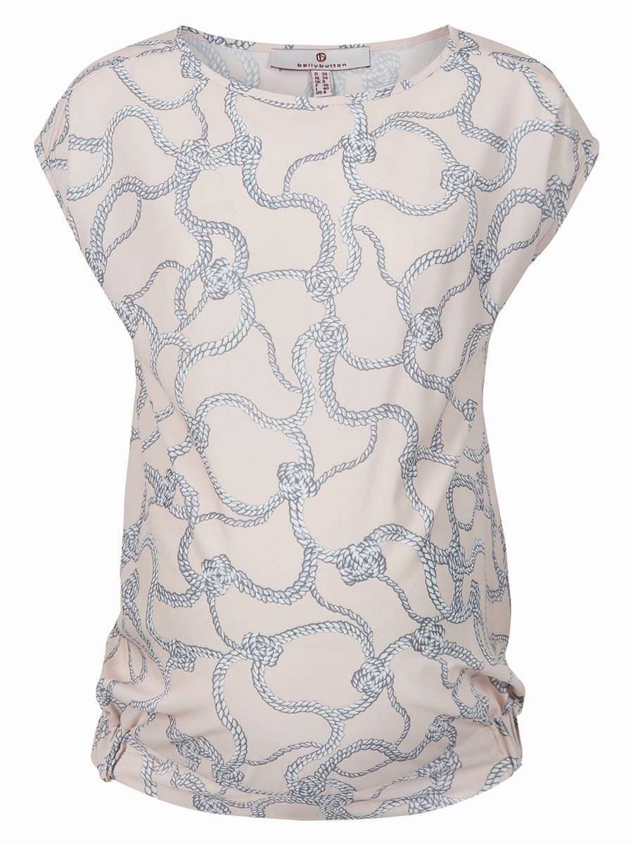 Damska tunika ciążowa z nadrukiem beżowa Bellybutton Maternity, r.32