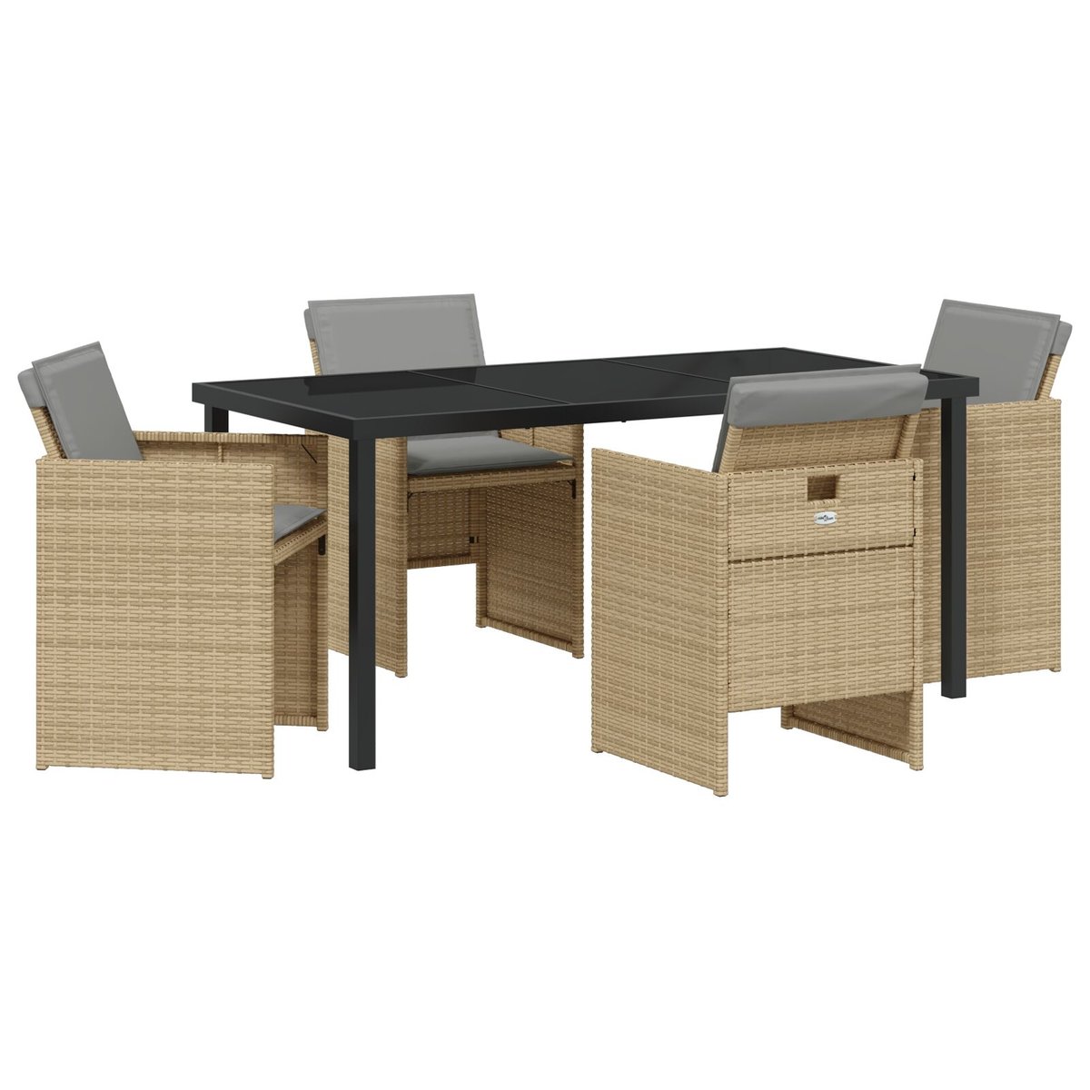 5-częściowy zestaw obiadowy do ogrodu z poduszkami