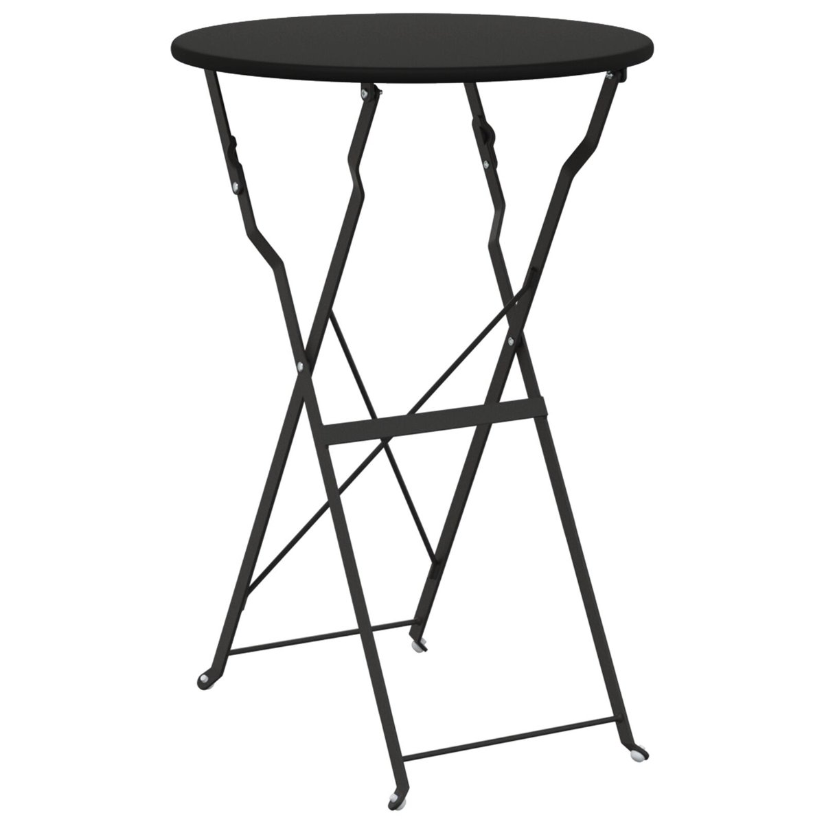 vidaXL Składany stół bistro Antracytowy Ø50x71 cm Stal proszkowana
