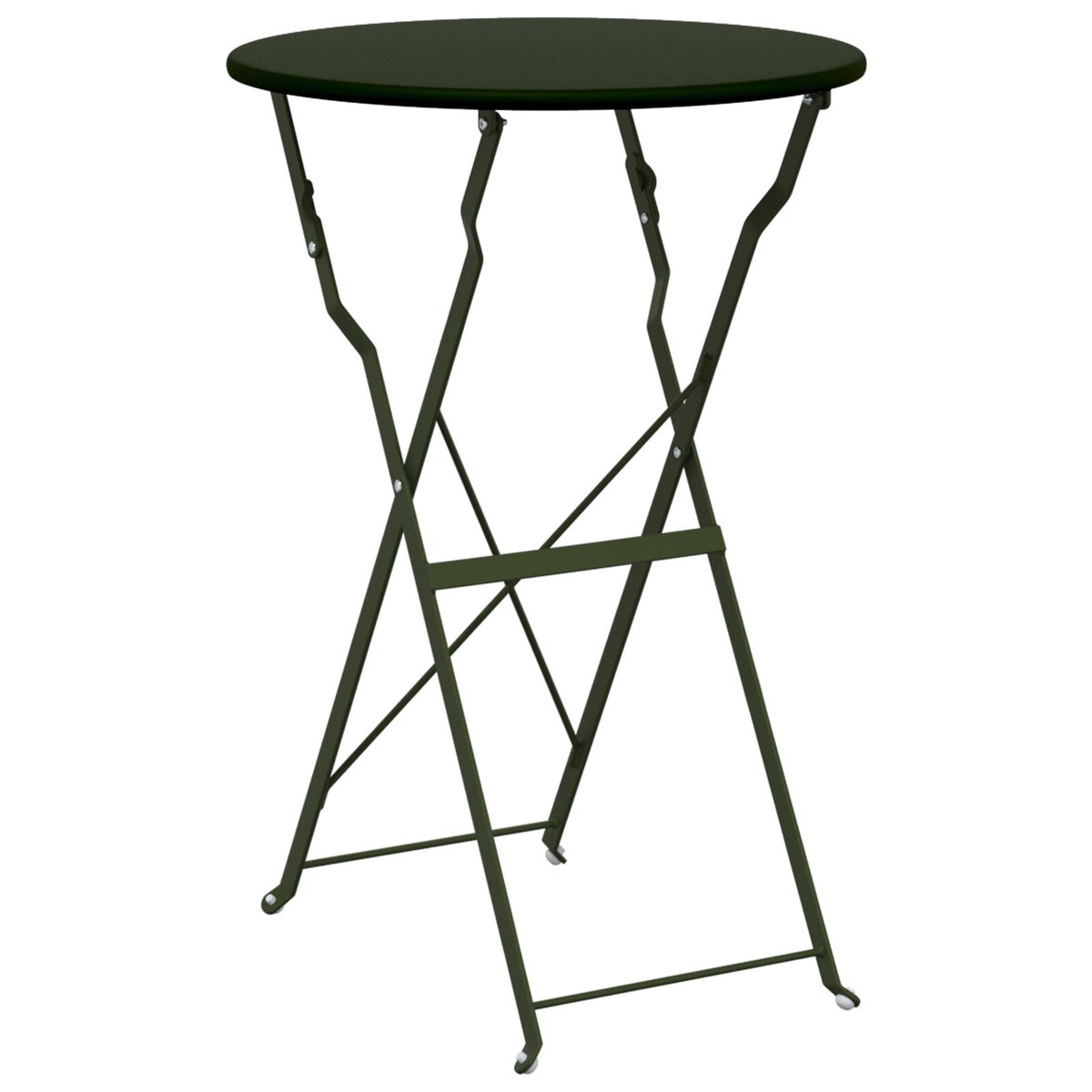 vidaXL Stolik Bistro Składany Zielony Ø50x71 cm Stal Malowana