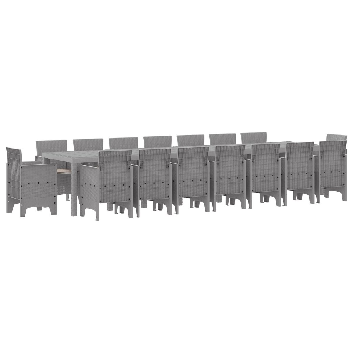 Zestaw obiadowy do ogrodu 17-częściowy z poduszkam