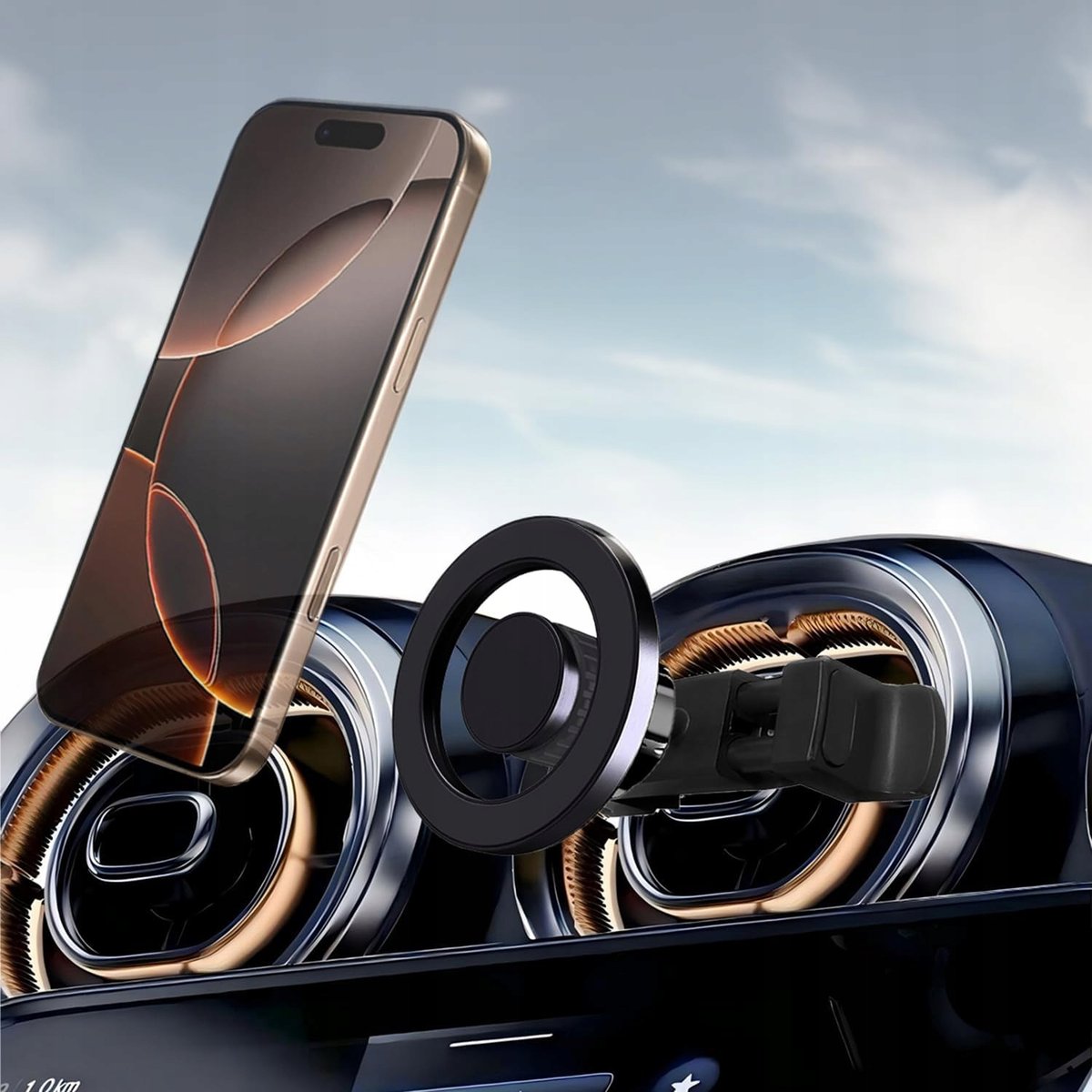 Uchwyt Na Kratke Telefon Samochodowy Wentylacyjny Kompatybilny z MagSafe
