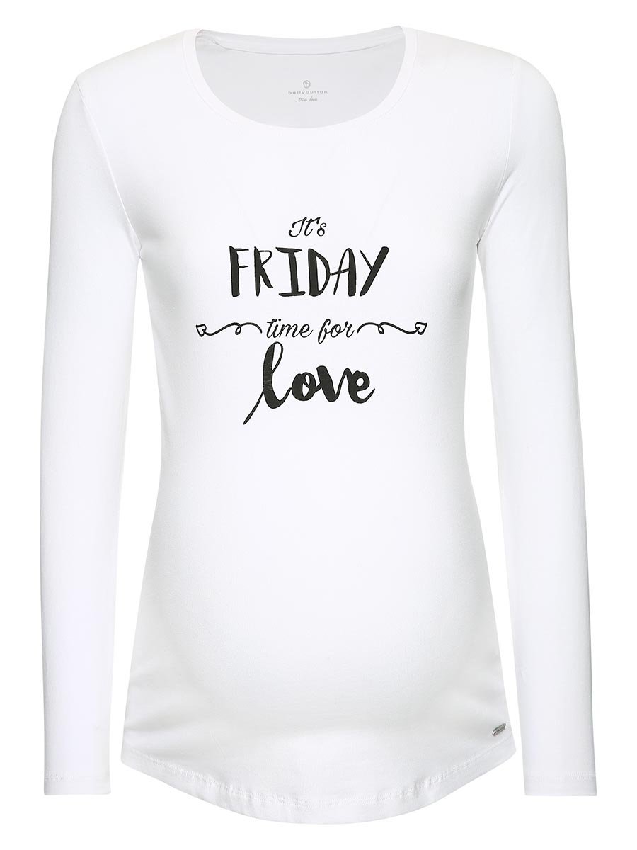 Damska bluzka ciążowa z długim rękawem biała Bellybutton Maternity, r.S