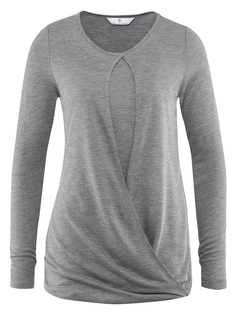 Damska bluzka ciążowa do karmienia długi rękaw loreen szara Bellybutton Maternity, r.XL