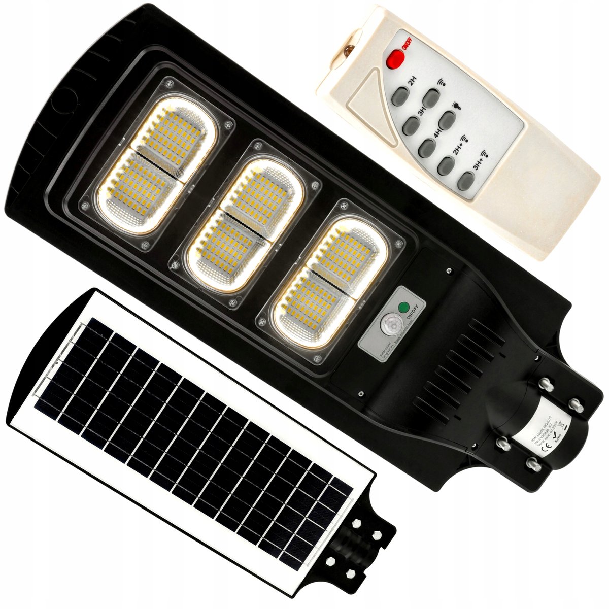 LAMPA SOLARNA LED Z Czujnikiem Ruchu Zmierzchu 90W