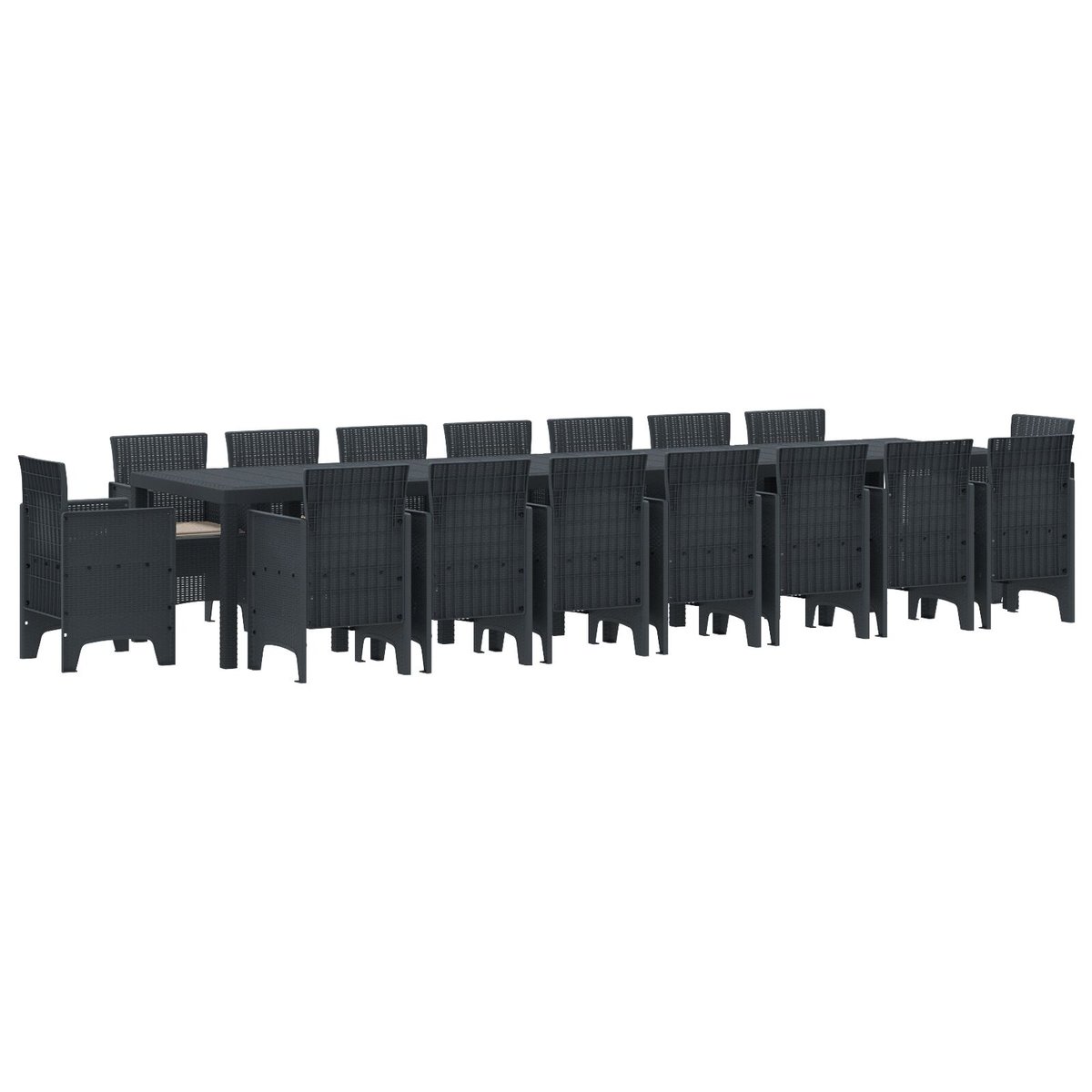 17-częściowy zestaw do jadalni w ogrodzie z podusz