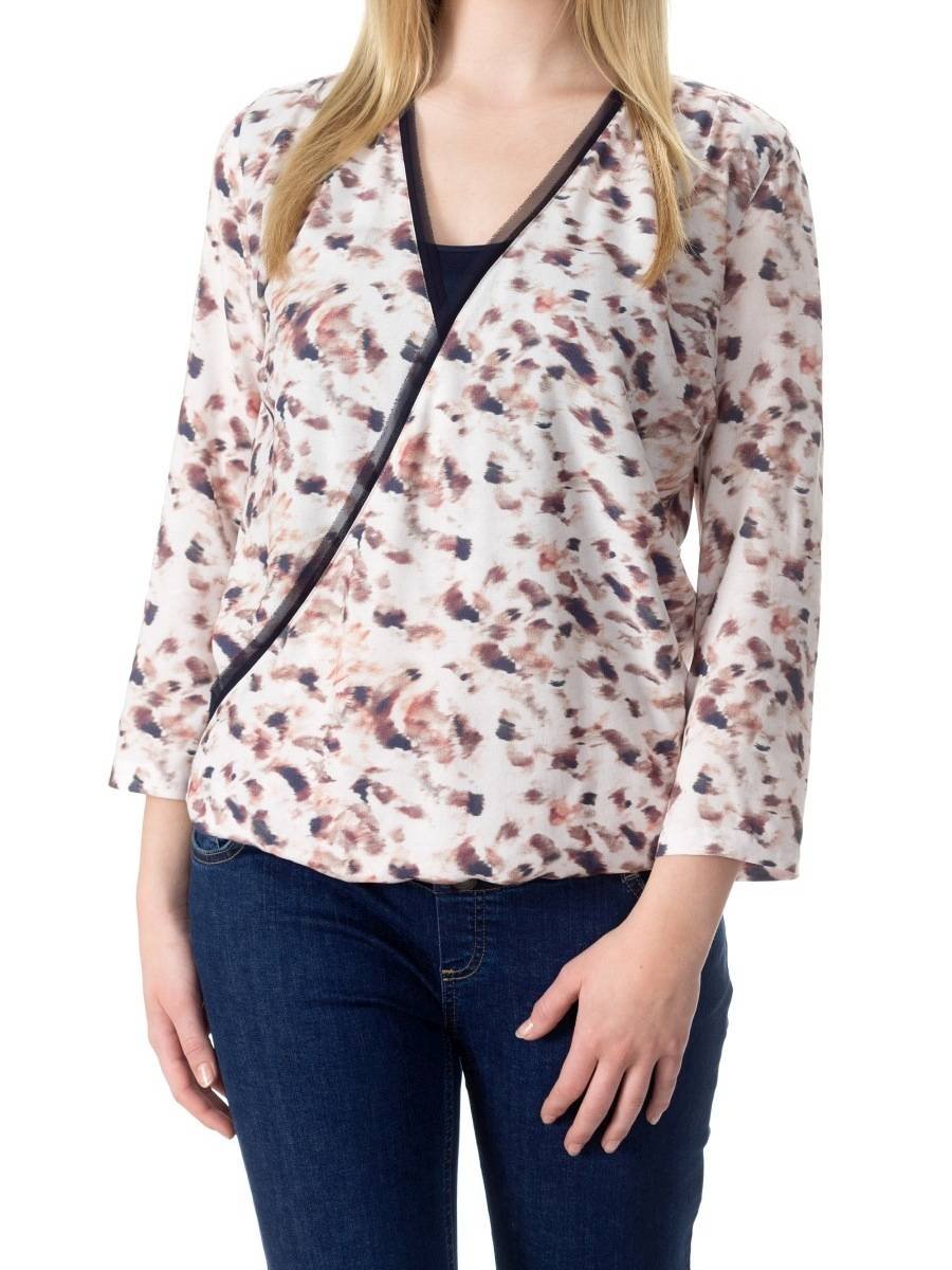 Damska bluzka ciążowa z długim rękawem beżowa BellyButton Maternity, r.32