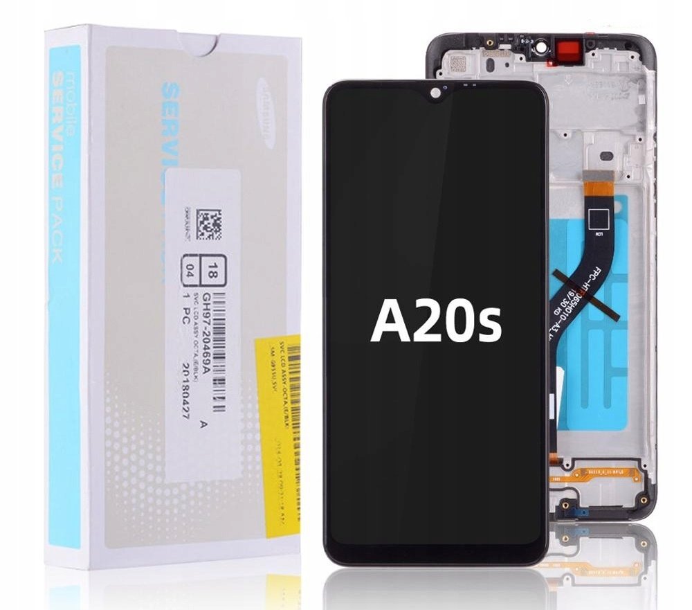 Nowy Oryginalny Ekran Lcd Samsung A20S Sm-A207F/Ds, Sm-A207M/Ds Z Ramką