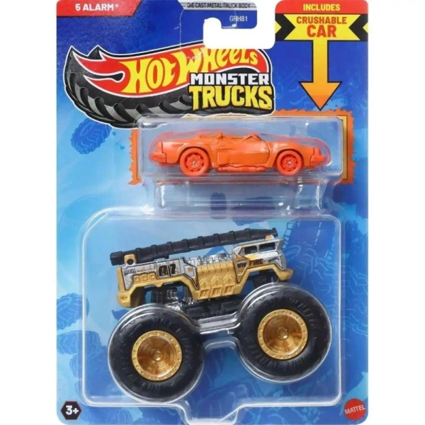 Hot Wheels Monster Trucks Pojazd 1:64 + auto JCG37 - Mattel