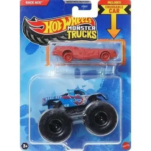 Hot Wheels Monster Trucks Pojazd 1:64 + auto JCG42 - Mattel