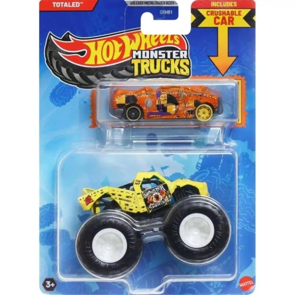 Hot Wheels Monster Trucks Pojazd 1:64 + auto JCG32 - Mattel
