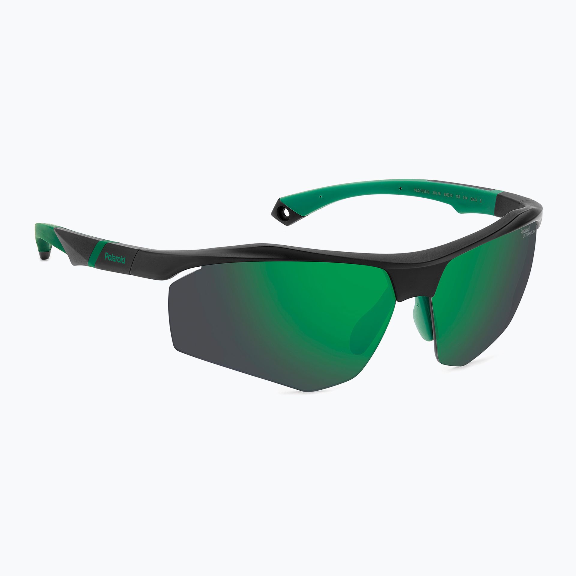Okulary przeciwsłoneczne męskie Polaroid PLD 7055/S matte black green/green mirror polarized hc WYSYŁKA W 24H 30 DNI NA ZWROT