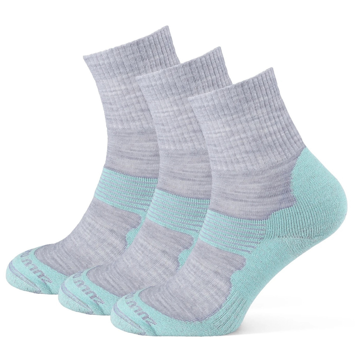 Skarpetki Zulu Merino Allseason 3-pack Rozmiar skarpet: 35-38 / Kolor: turkus/szary