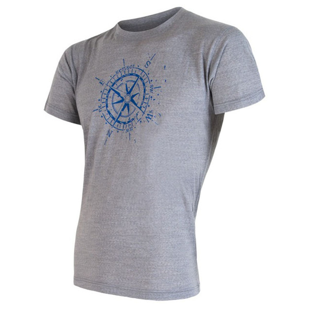 Koszulka męska Sensor Merino Wool Active PT Kompas Rozmiar: S / Kolor: szary